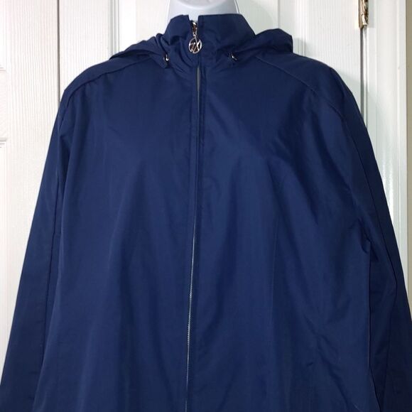 ZeroXposur lightweight navy raincoat water resistant jacket coat Sz XL NWOT - Picture 3 of 7